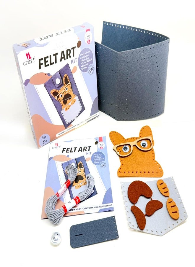 iCraft Educational DIY Dog Face Mobile Pouch Kit for Kids 8+ - Develop Creativity & Hand-Eye Coordination with Fun - Image 2